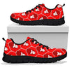 Gorilla Red Pattern Print Sneaker Shoes For Men Women-grizzshop