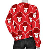 Gorilla Red Pattern Print Women's Sweatshirt-grizzshop