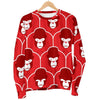 Gorilla Red Pattern Print Women's Sweatshirt-grizzshop