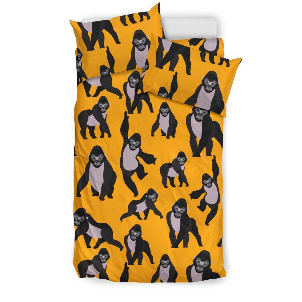 Gorilla Pattern Print Duvet Cover Bedding Set-grizzshop