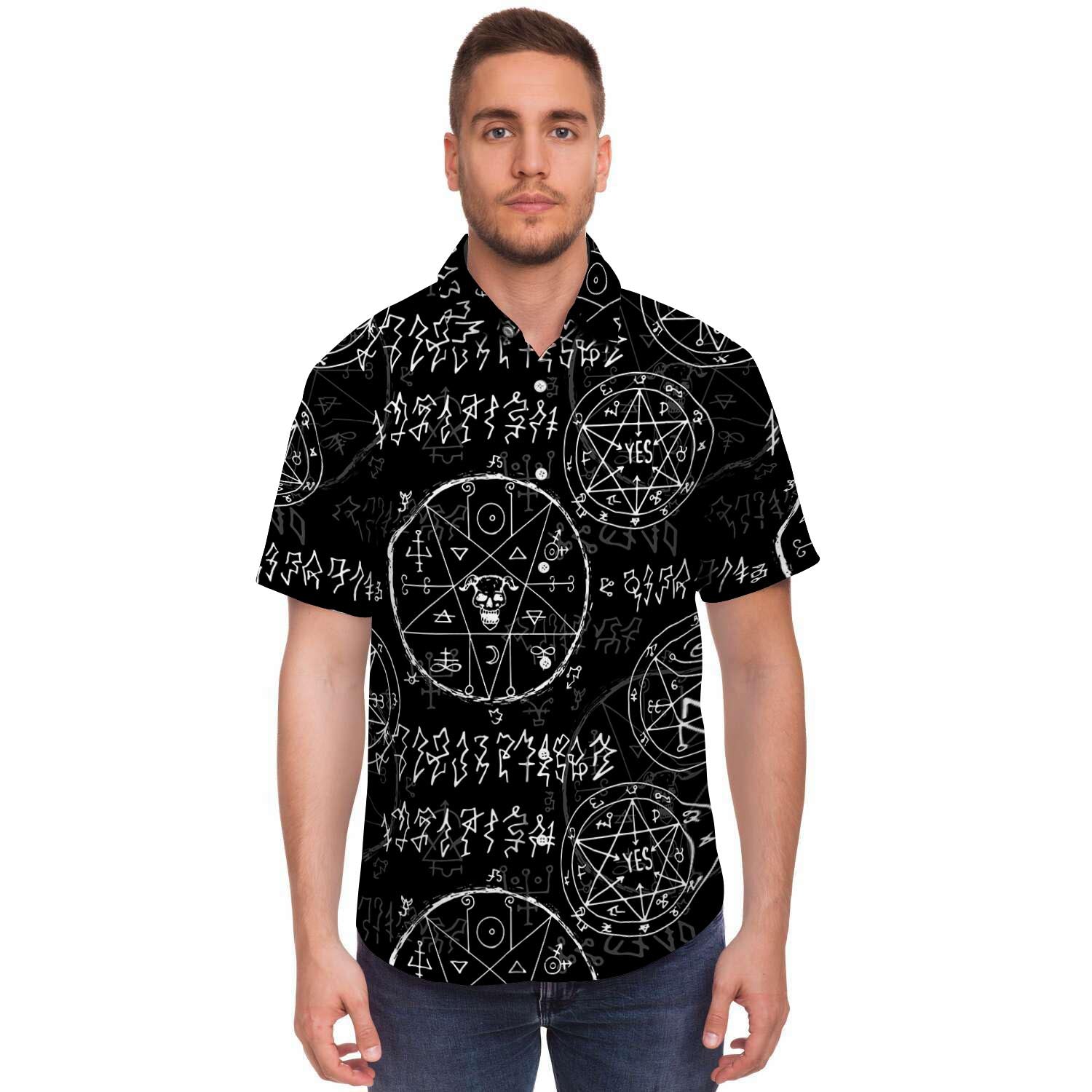 Gothic Men's Short Sleeve Shirt-grizzshop