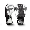 Gothic Wiccan Cat White And Black Print Boxing Gloves-grizzshop