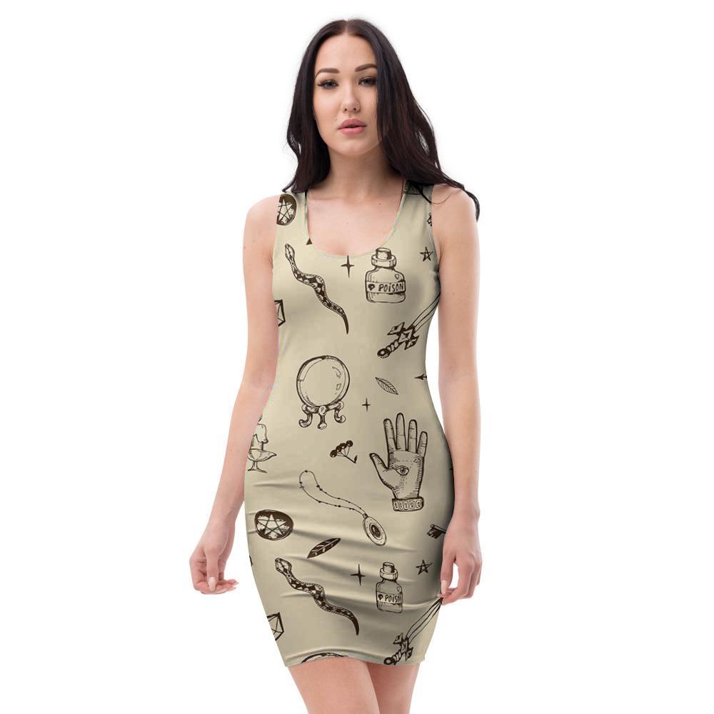 Gothic Witch Bodycon Dress-grizzshop