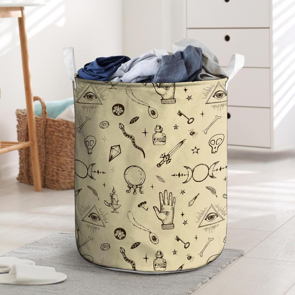 Gothic Witch Laundry Basket-grizzshop