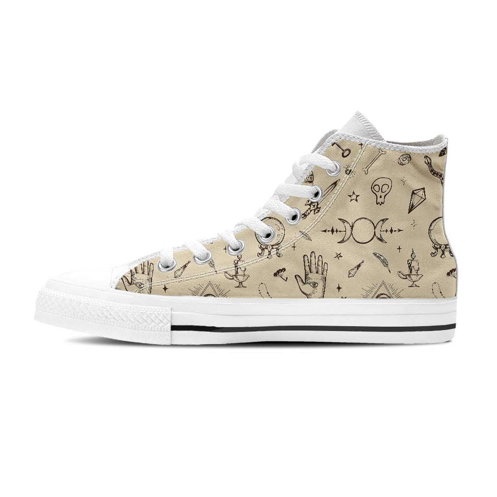 Gothic Witch Men's High Top Shoes-grizzshop