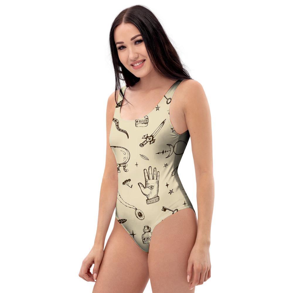 Gothic Witch One Piece Swimsuite-grizzshop