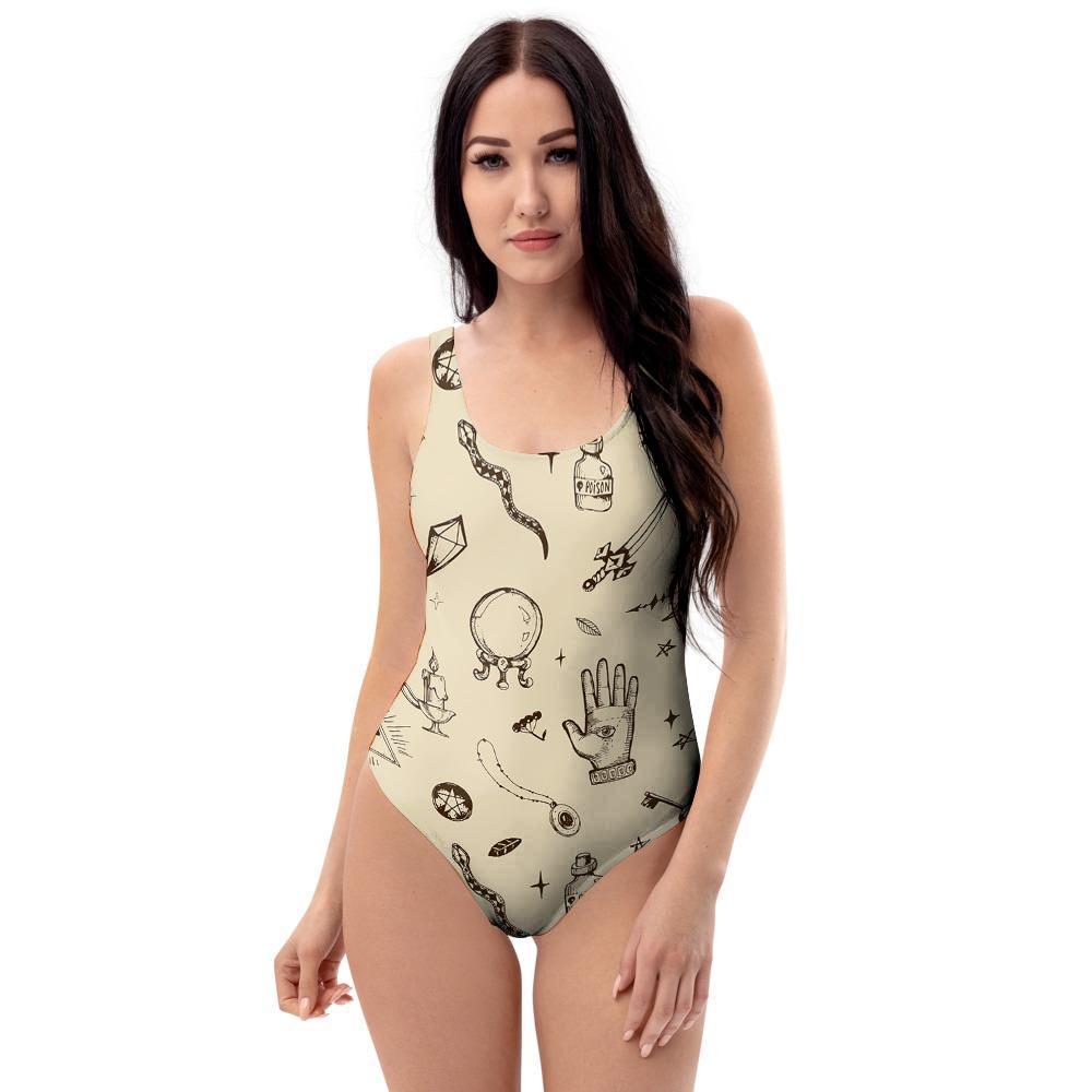 Gothic Witch One Piece Swimsuite-grizzshop