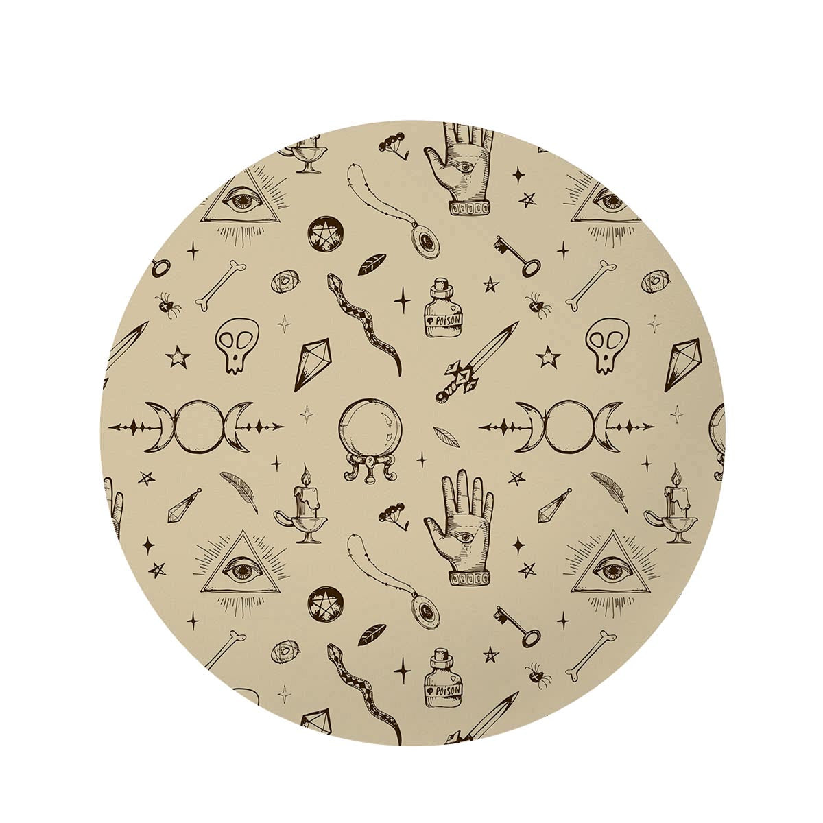 Gothic Witch Round Rug-grizzshop