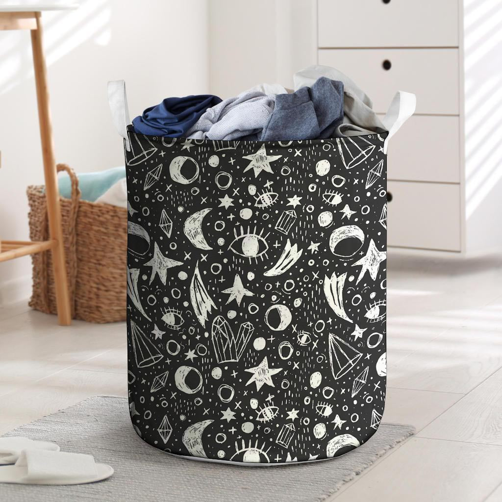 Gothic Witchcraft Laundry Basket-grizzshop