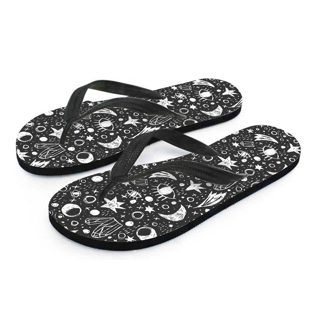 Gothic Witchcraft Men's Flip Flops-grizzshop