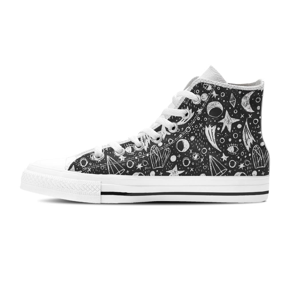 Gothic Witchcraft Men's High Top Shoes-grizzshop