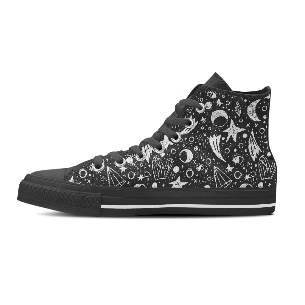 Gothic Witchcraft Men's High Top Shoes-grizzshop