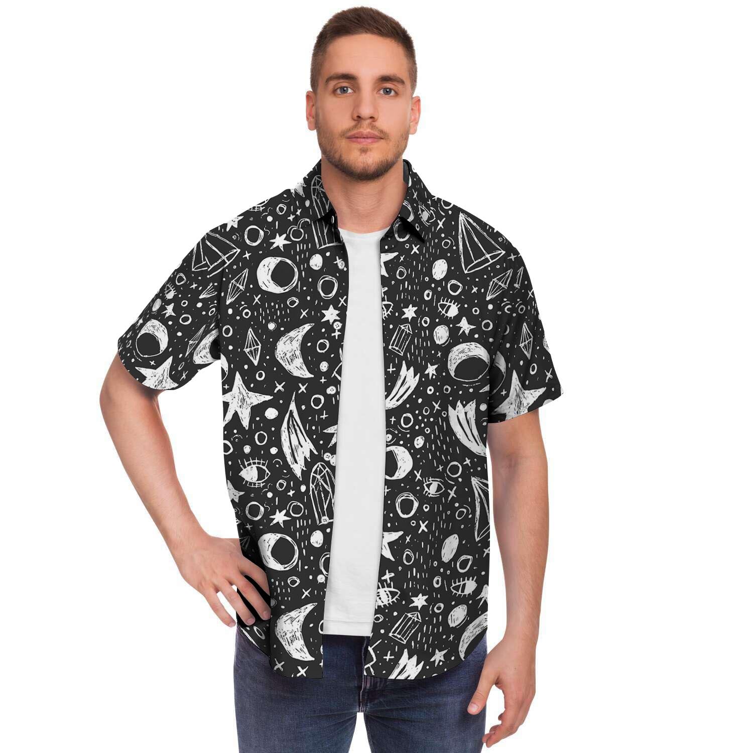 Gothic Witchcraft Men's Short Sleeve Shirt-grizzshop