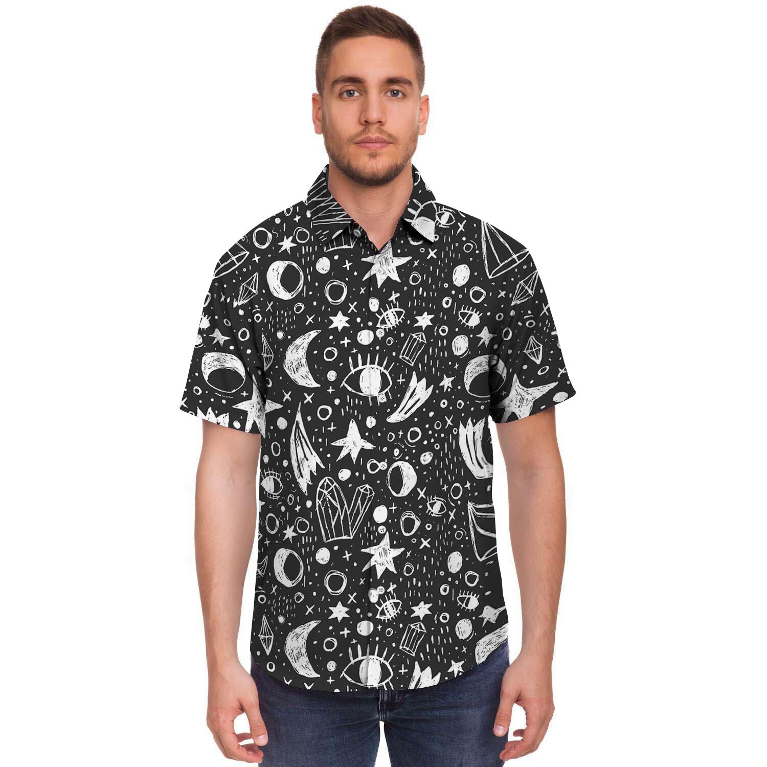 Gothic Witchcraft Men's Short Sleeve Shirt-grizzshop
