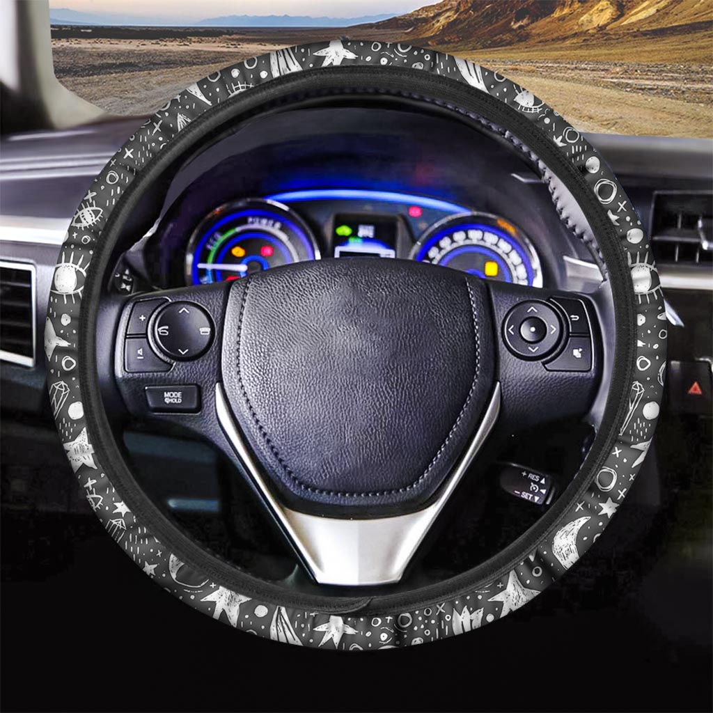 Gothic Witchcraft Steering Wheel Cover-grizzshop