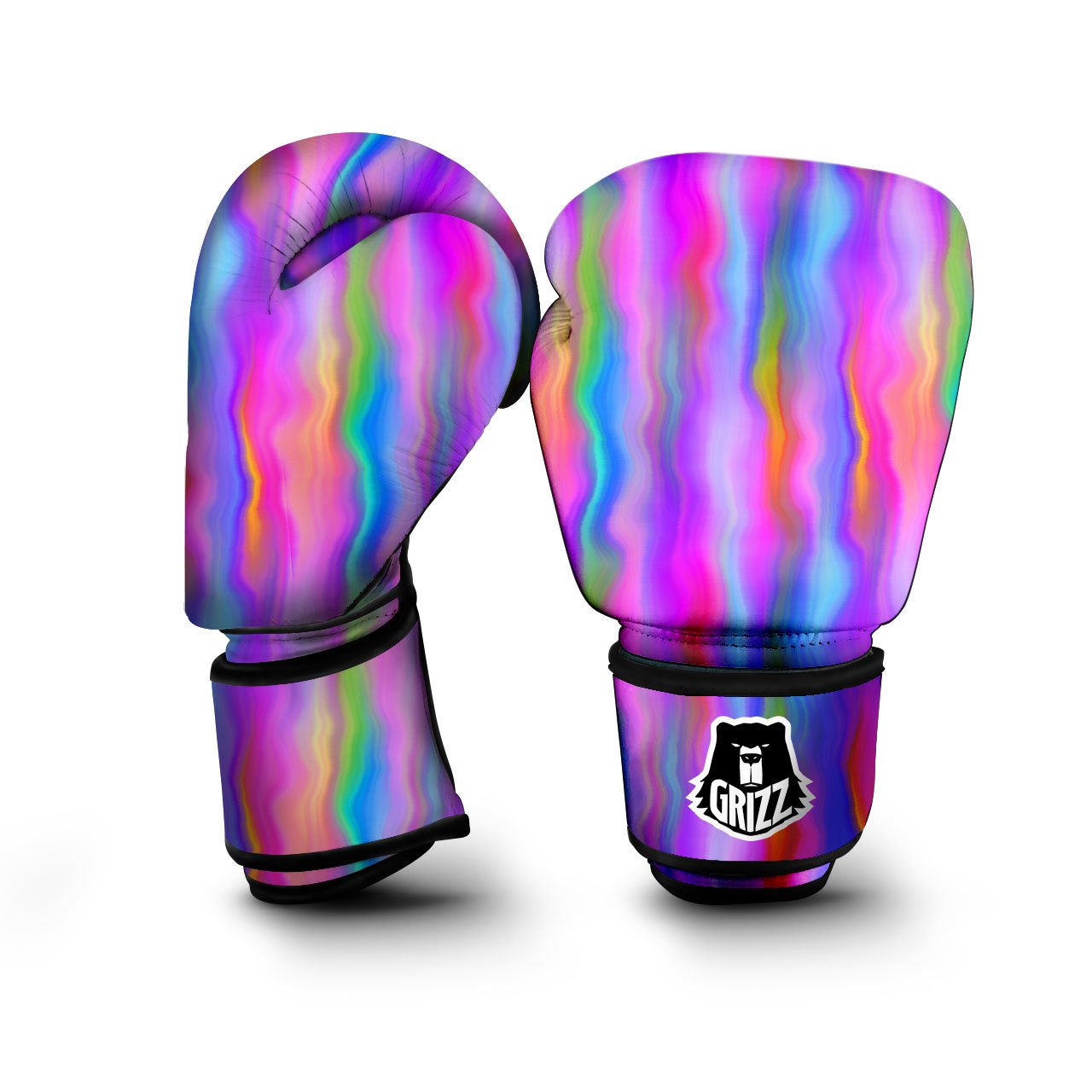 Gradient Psychedelic Print Pattern Boxing Gloves-grizzshop