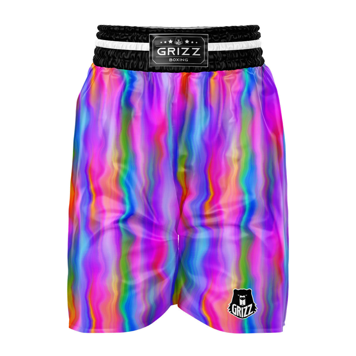 Gradient Psychedelic Print Pattern Boxing Shorts-grizzshop