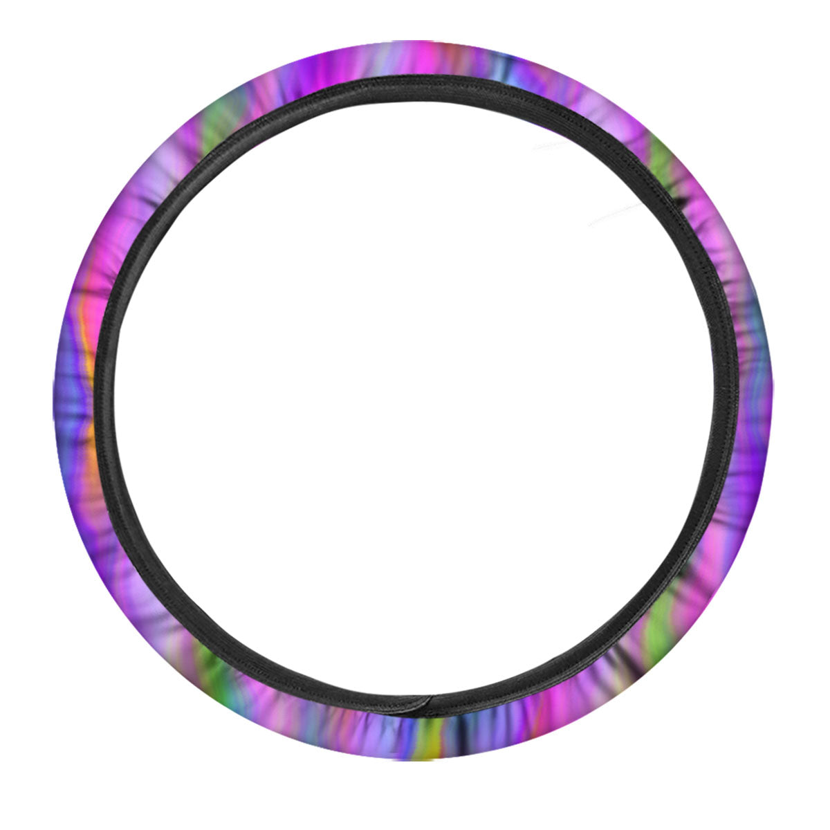 Gradient Psychedelic Print Pattern Car Steering Wheel Cover-grizzshop