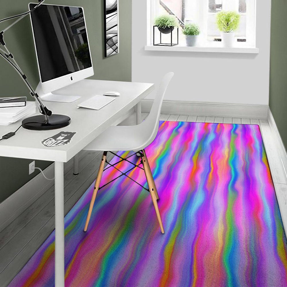 Gradient Psychedelic Print Pattern Floor Mat-grizzshop