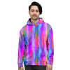 Gradient Psychedelic Print Pattern Men's Hoodie-grizzshop