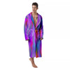 Gradient Psychedelic Print Pattern Men's Robe-grizzshop