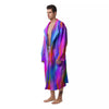 Gradient Psychedelic Print Pattern Men's Robe-grizzshop