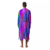 Gradient Psychedelic Print Pattern Men's Robe-grizzshop