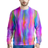 Gradient Psychedelic Print Pattern Men's Sweatshirt-grizzshop