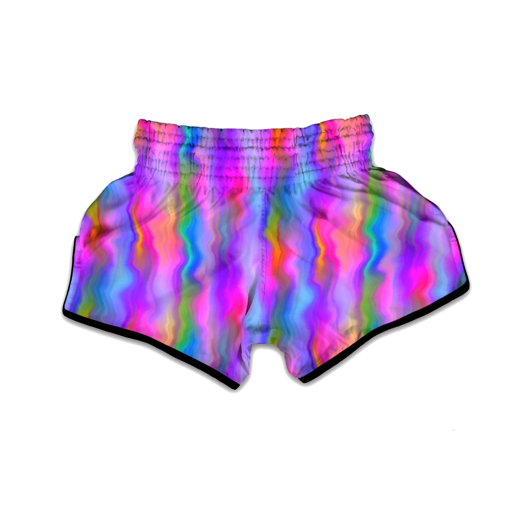 Gradient Psychedelic Print Pattern Muay Thai Boxing Shorts-grizzshop