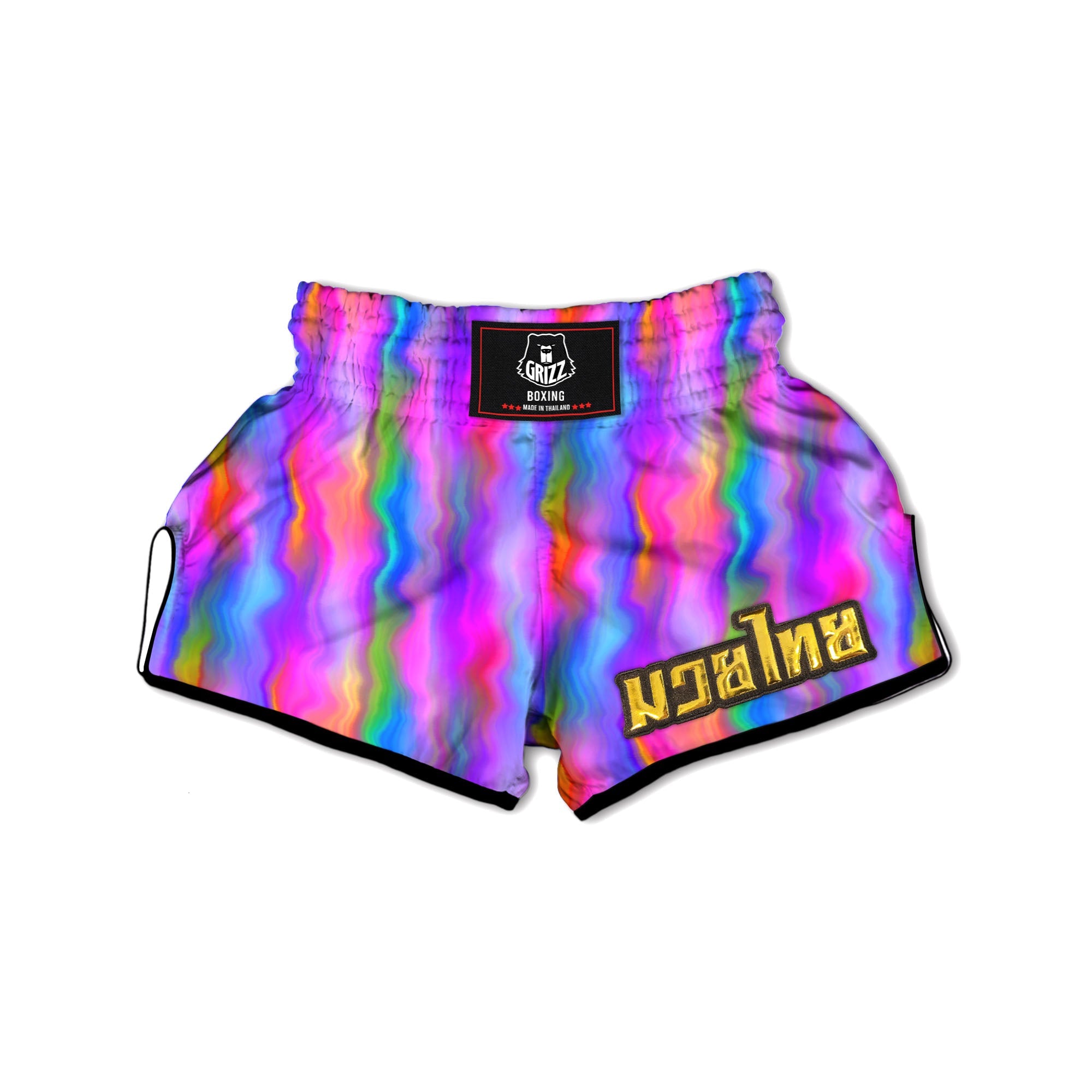 Gradient Psychedelic Print Pattern Muay Thai Boxing Shorts-grizzshop