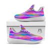 Gradient Psychedelic Print Pattern White Athletic Shoes-grizzshop