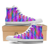 Gradient Psychedelic Print Pattern White High Top Shoes-grizzshop