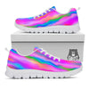 Gradient Psychedelic Print Pattern White Sneaker-grizzshop