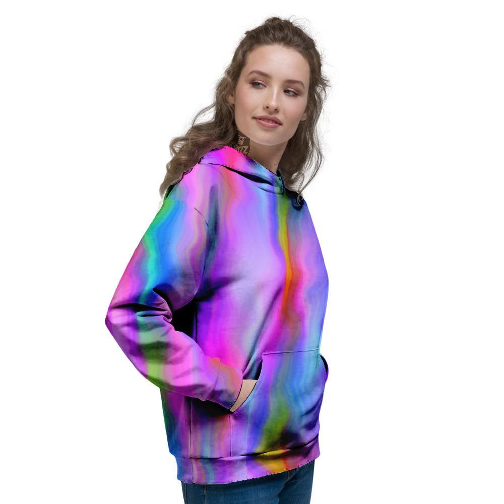 Gradient Psychedelic Print Pattern Women's Hoodie-grizzshop