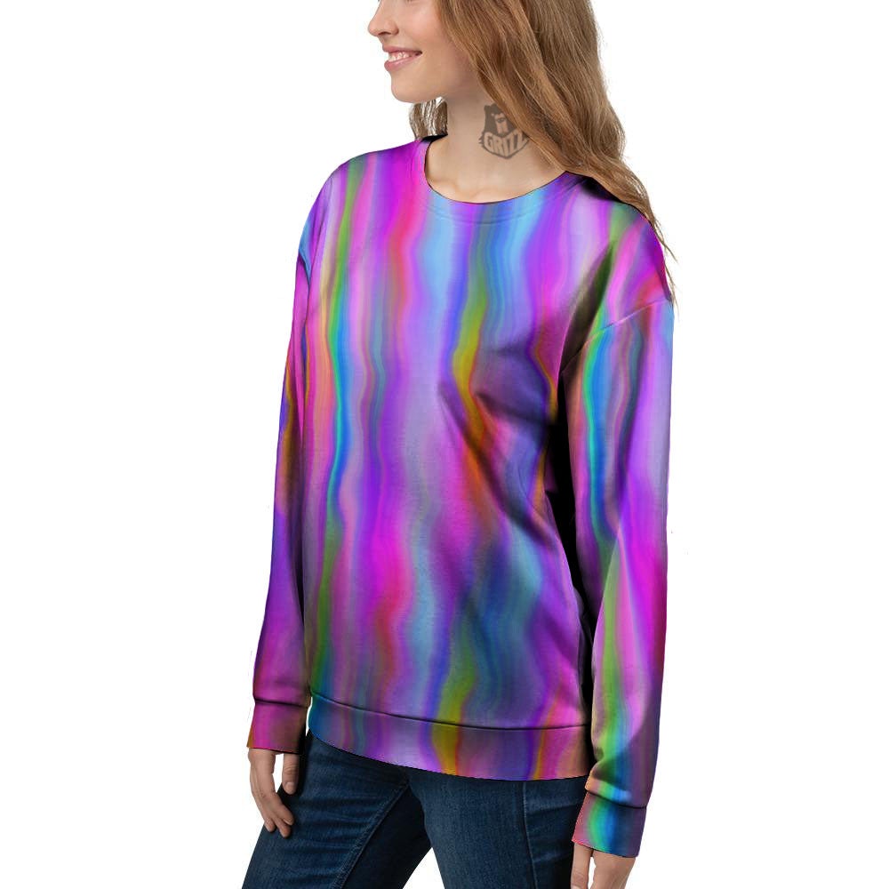 Gradient Psychedelic Print Pattern Women's Sweatshirt-grizzshop