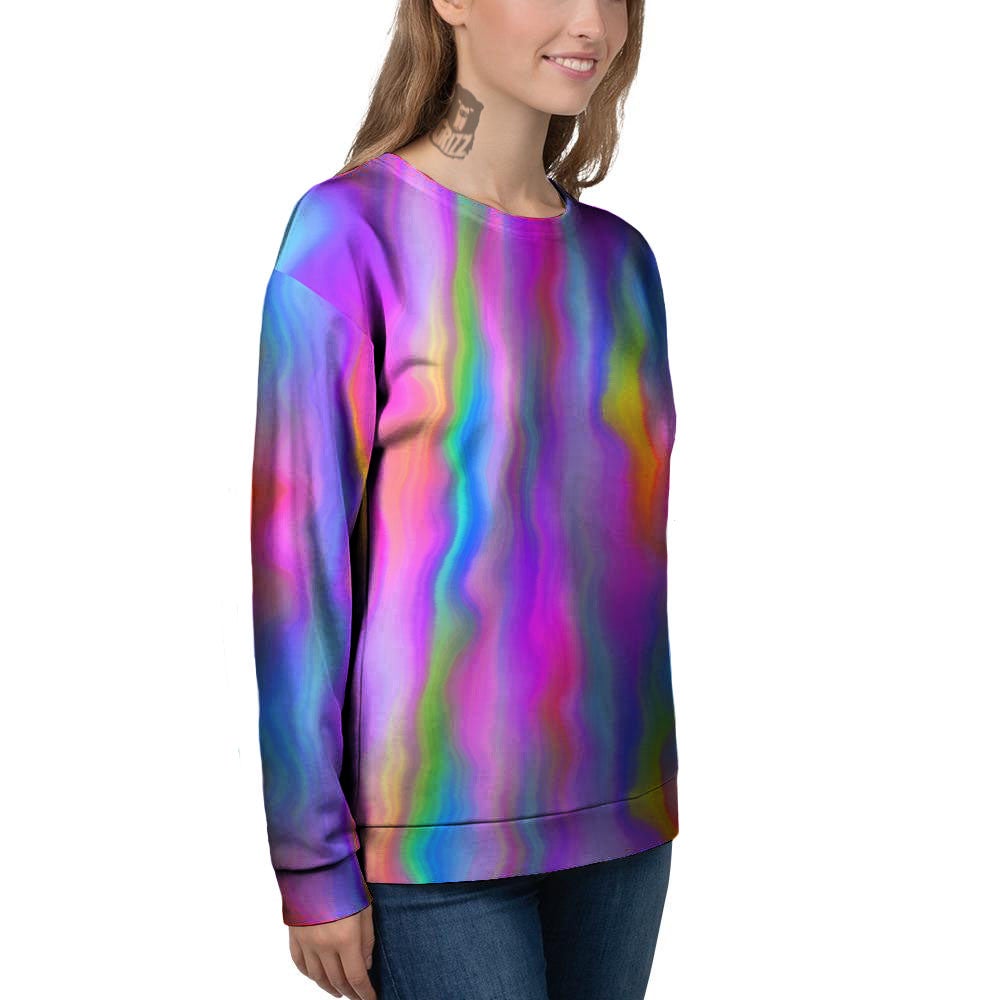 Gradient Psychedelic Print Pattern Women's Sweatshirt-grizzshop