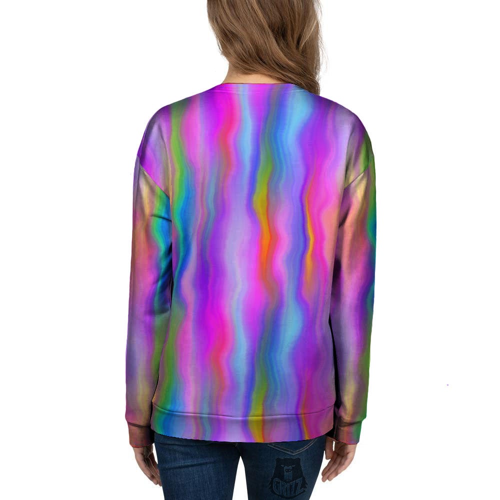 Gradient Psychedelic Print Pattern Women's Sweatshirt-grizzshop