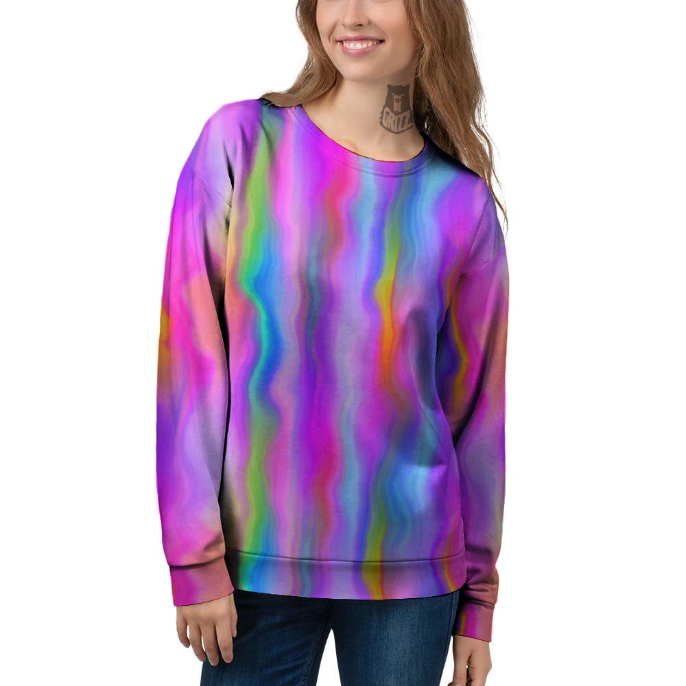 Gradient Psychedelic Print Pattern Women's Sweatshirt-grizzshop