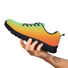 Gradient Rainbow Print Pattern Black Sneaker-grizzshop