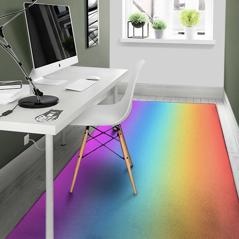 Gradient Rainbow Print Pattern Floor Mat-grizzshop