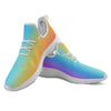 Gradient Rainbow Print Pattern White Athletic Shoes-grizzshop