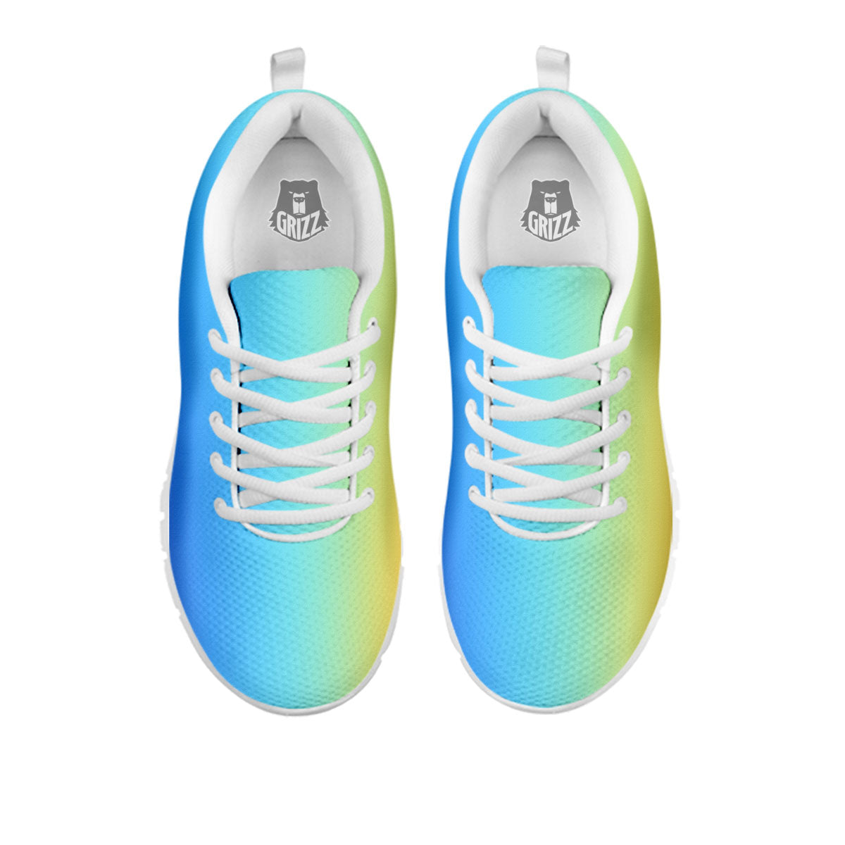 Gradient Rainbow Print Pattern White Sneaker-grizzshop