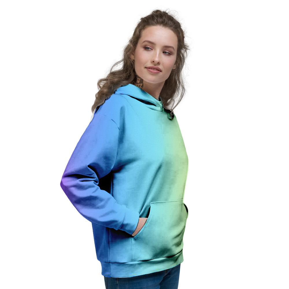 Gradient Rainbow Print Pattern Women's Hoodie-grizzshop
