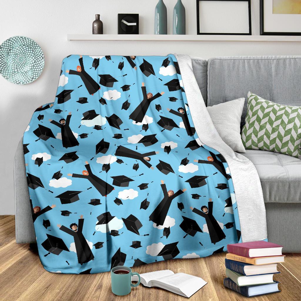 Graduation Day Pattern Print Blanket-grizzshop