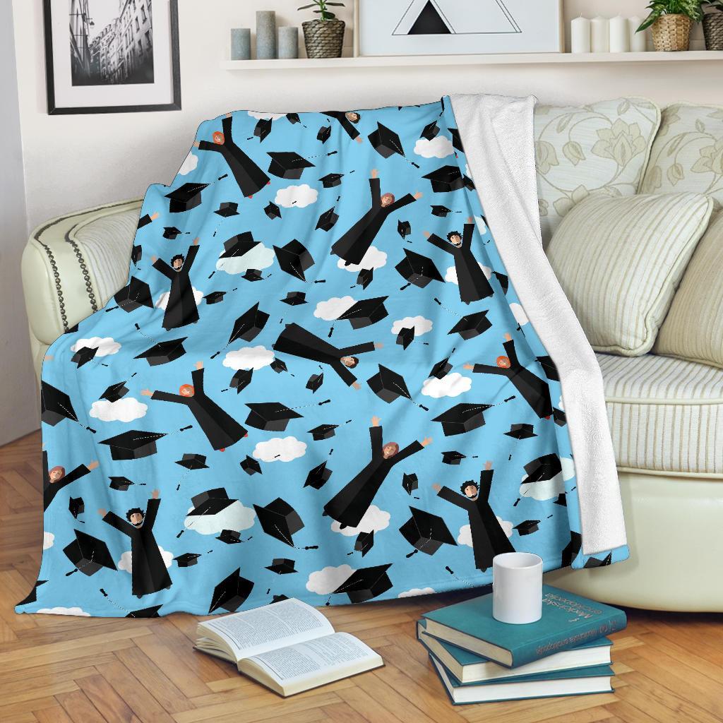 Graduation Day Pattern Print Blanket-grizzshop