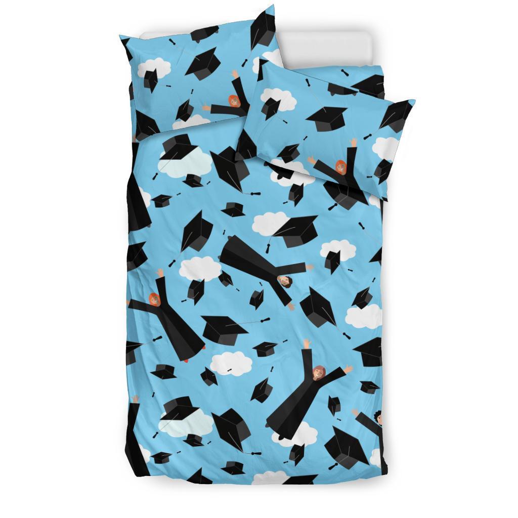 Graduation Day Pattern Print Duvet Cover Bedding Set-grizzshop