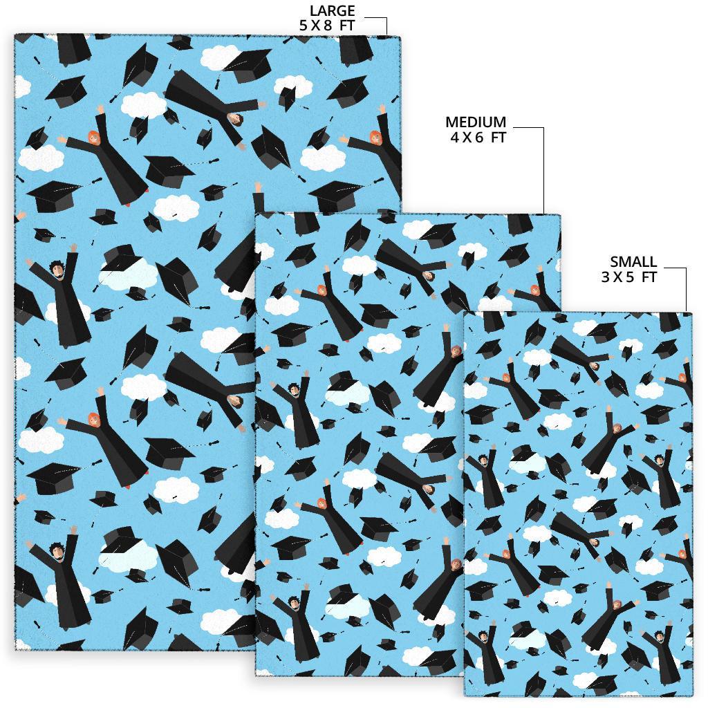 Graduation Day Pattern Print Floor Mat-grizzshop