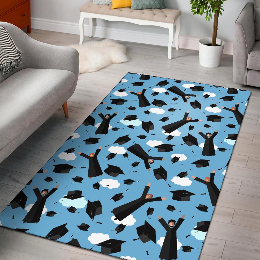 Graduation Day Pattern Print Floor Mat-grizzshop