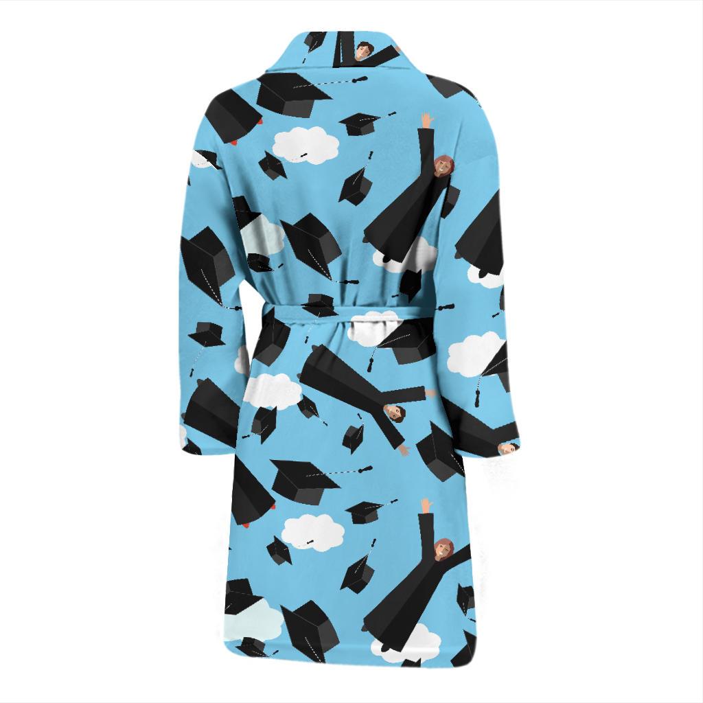 Graduation Day Pattern Print Men Long Robe-grizzshop