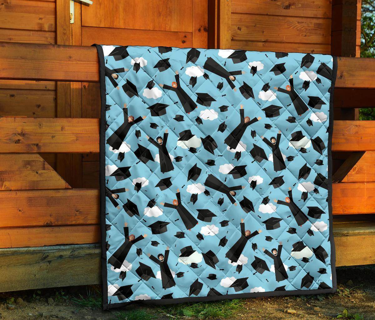 Graduation Day Pattern Print Quilt-grizzshop